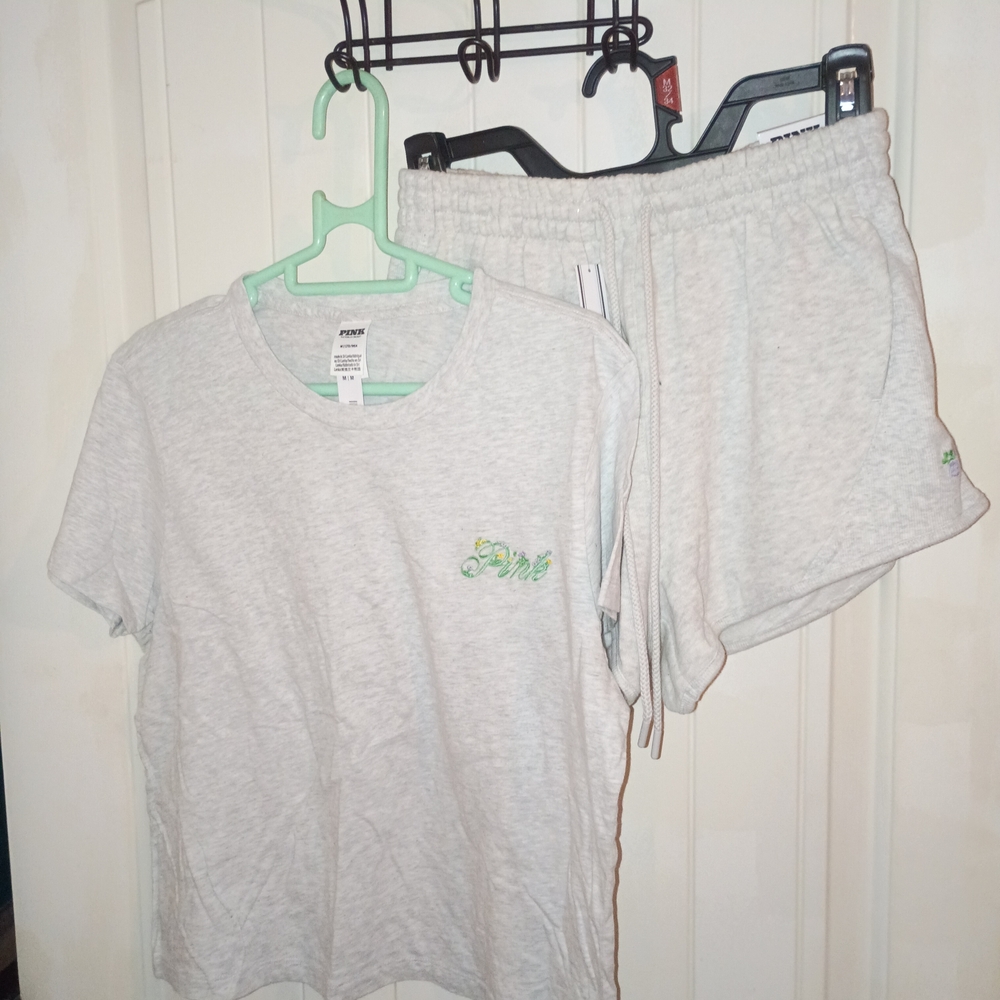 Gray T-Shirt and Shorts Set